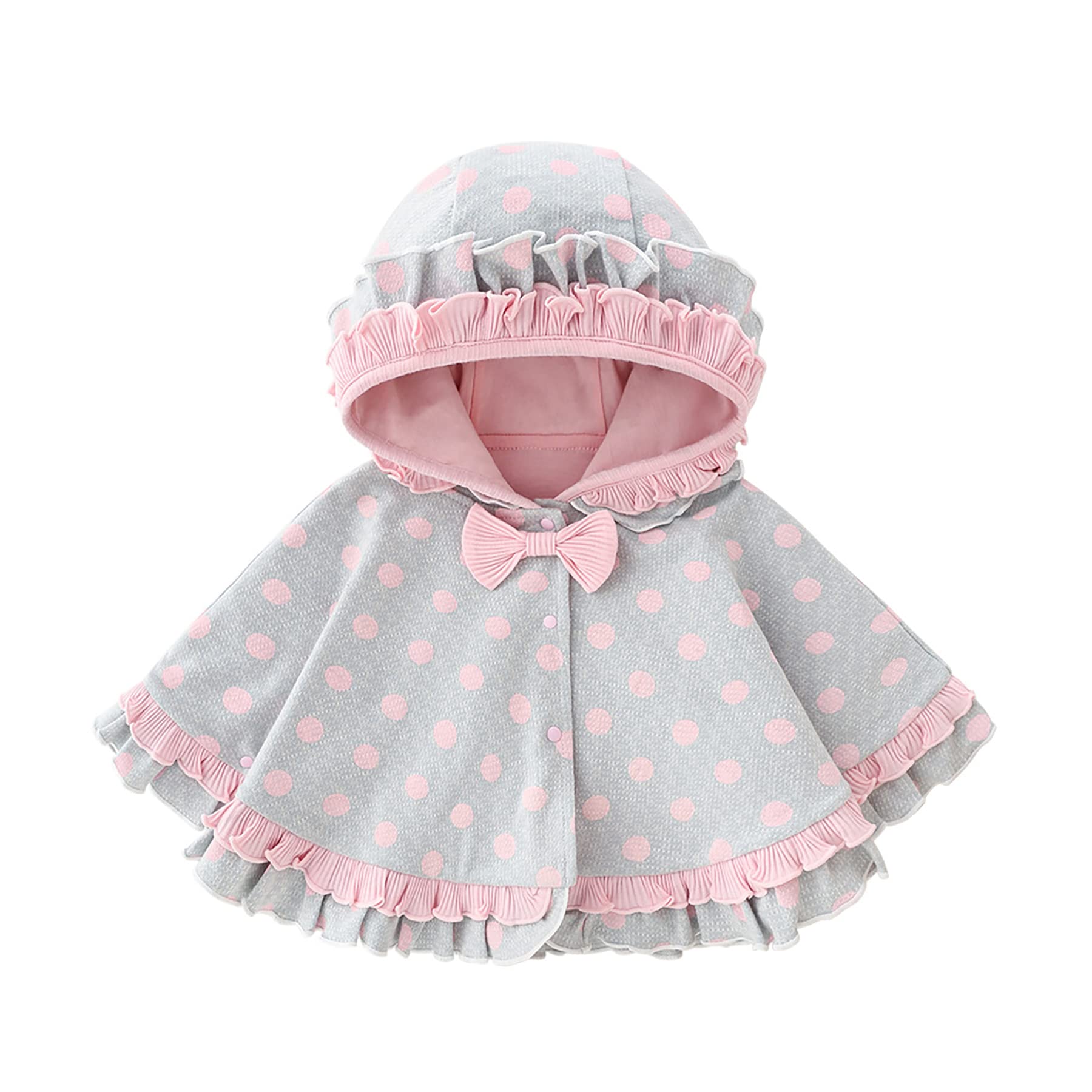 Baby Girls Hooded Thickening Fleece Warm Cloak Toddler Kids Windproof Poncho Cape Coat Winter Spring Fall Jacket Outwear