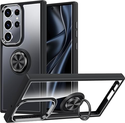 Miniatura 8 de Silverback Funda transparente para Samsung Galaxy S22 con soporte de anillo, amortiguador de golpes protector a prueba de golpes para Galaxy S22 -