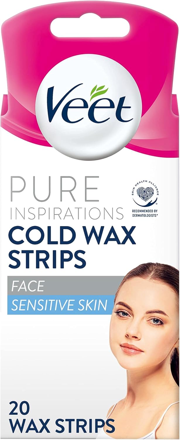 Veet Pure Cold Wax Strips Face 20SX12 Amazon.co.uk Health & Personal