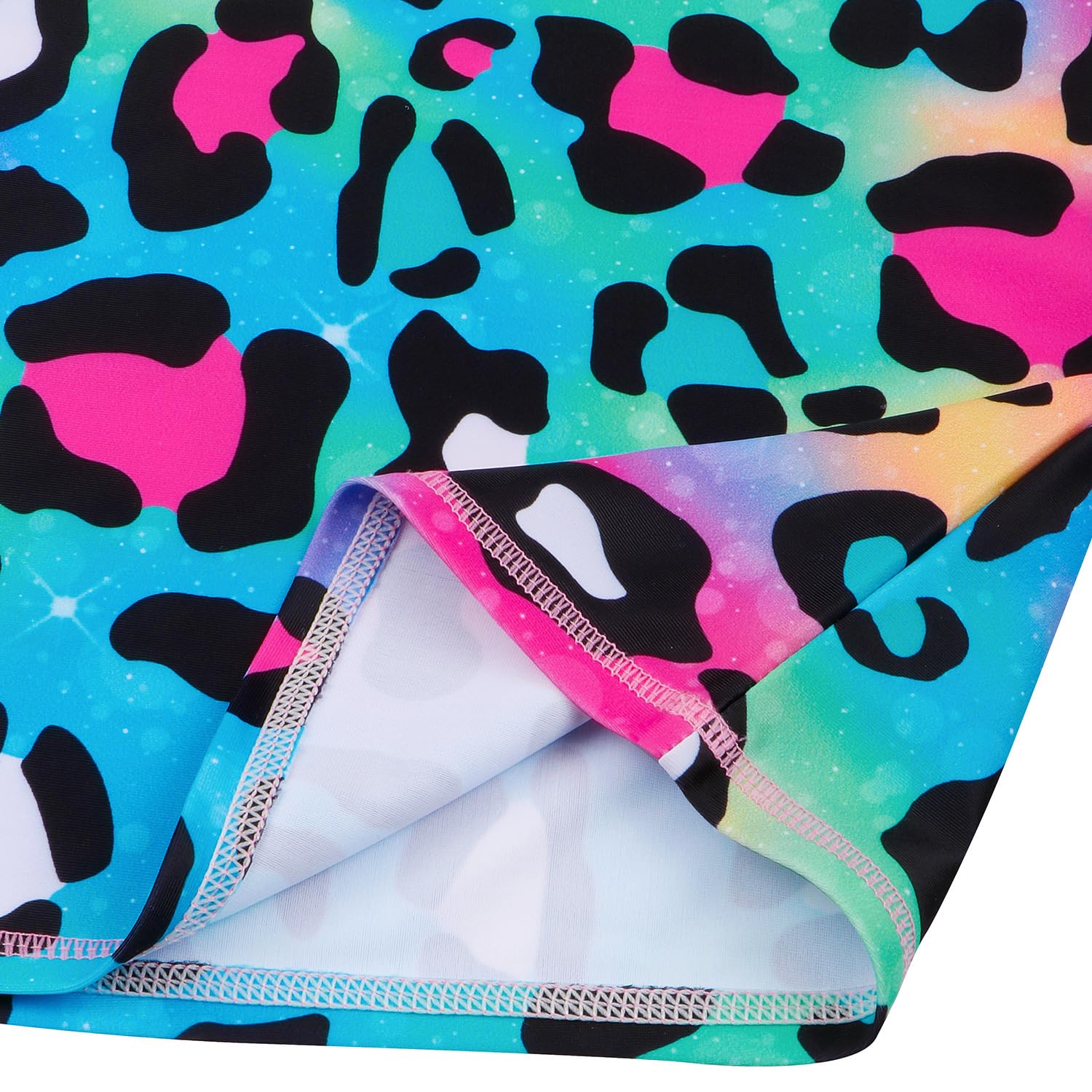JiAmy Traje de baño de Dos Piezas para niñas Traje de baño de Manga Larga para niños Traje de baño con protección Solar UV para 3-9 años