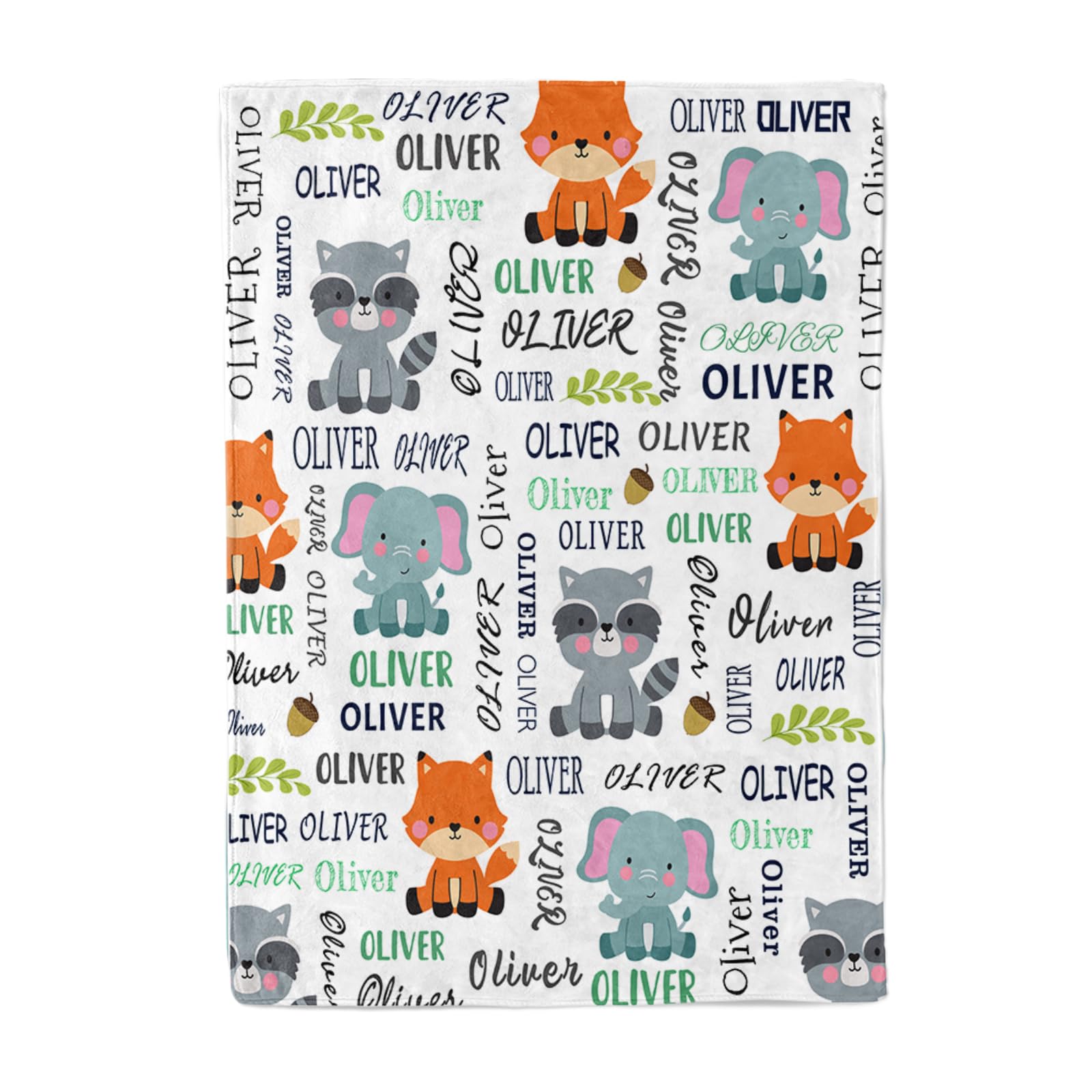 Personalised Baby Blanket for Girls - Custom Name Elephants Design for Infant, Toddler, Newborn - Soft Bed Throw - Birthday, Baby Shower โ image 1