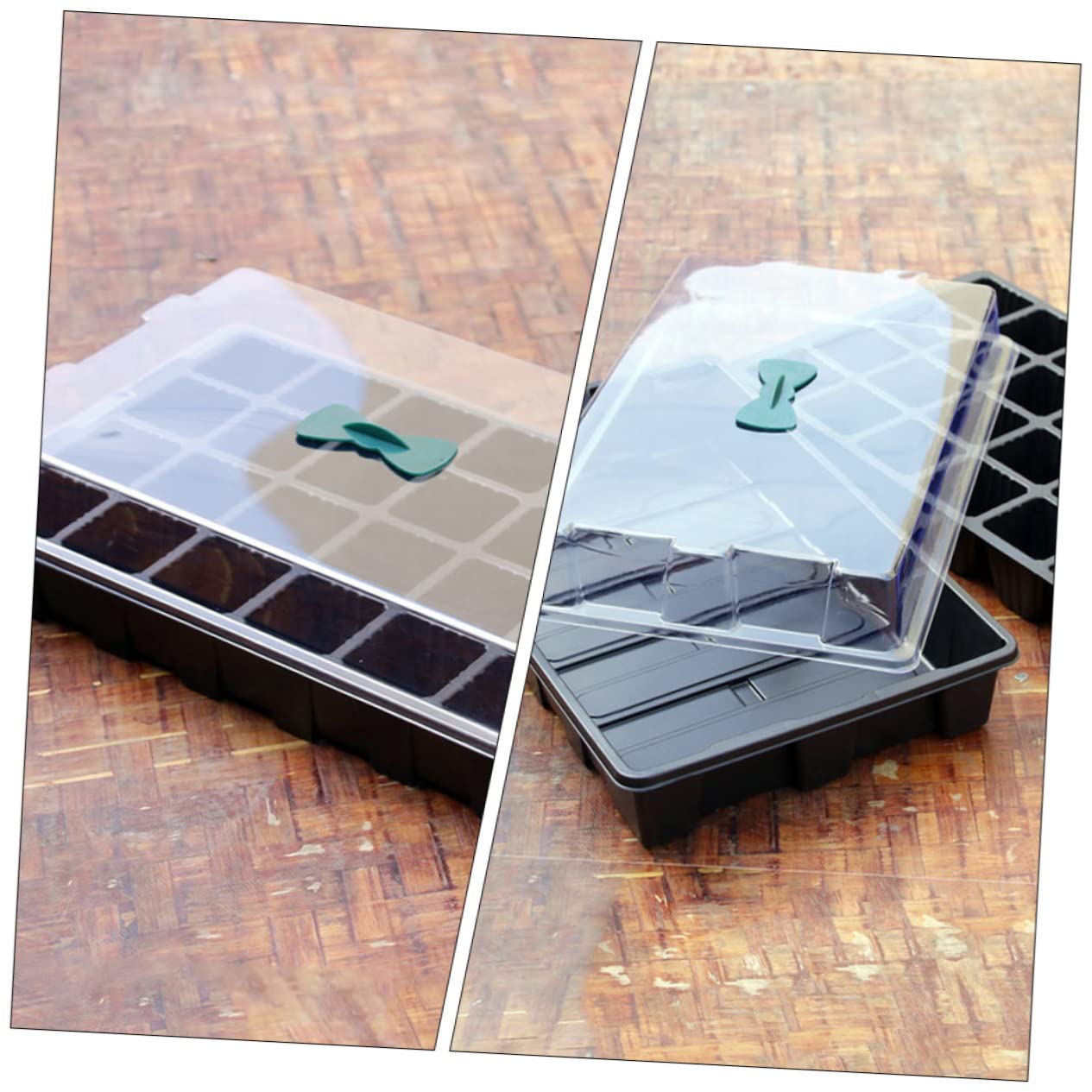 Toddmomy 3juegos Bandejas para Plántulas de Resistente Rejilla para Germinación de Hortalizas Caja de Cultivo Contenedor de Plantación Suministros de Jardinería Bandeja Cultivo