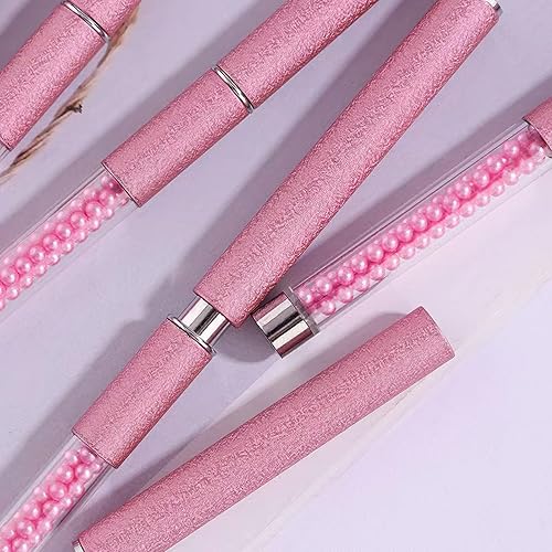 Miniatura 6 de Kolinsky Sable Hair - Juego de 10 pinceles acrílicos para aplicación de uñas con tapa, puntas de arte de uñas, cepillo constructor, juego de