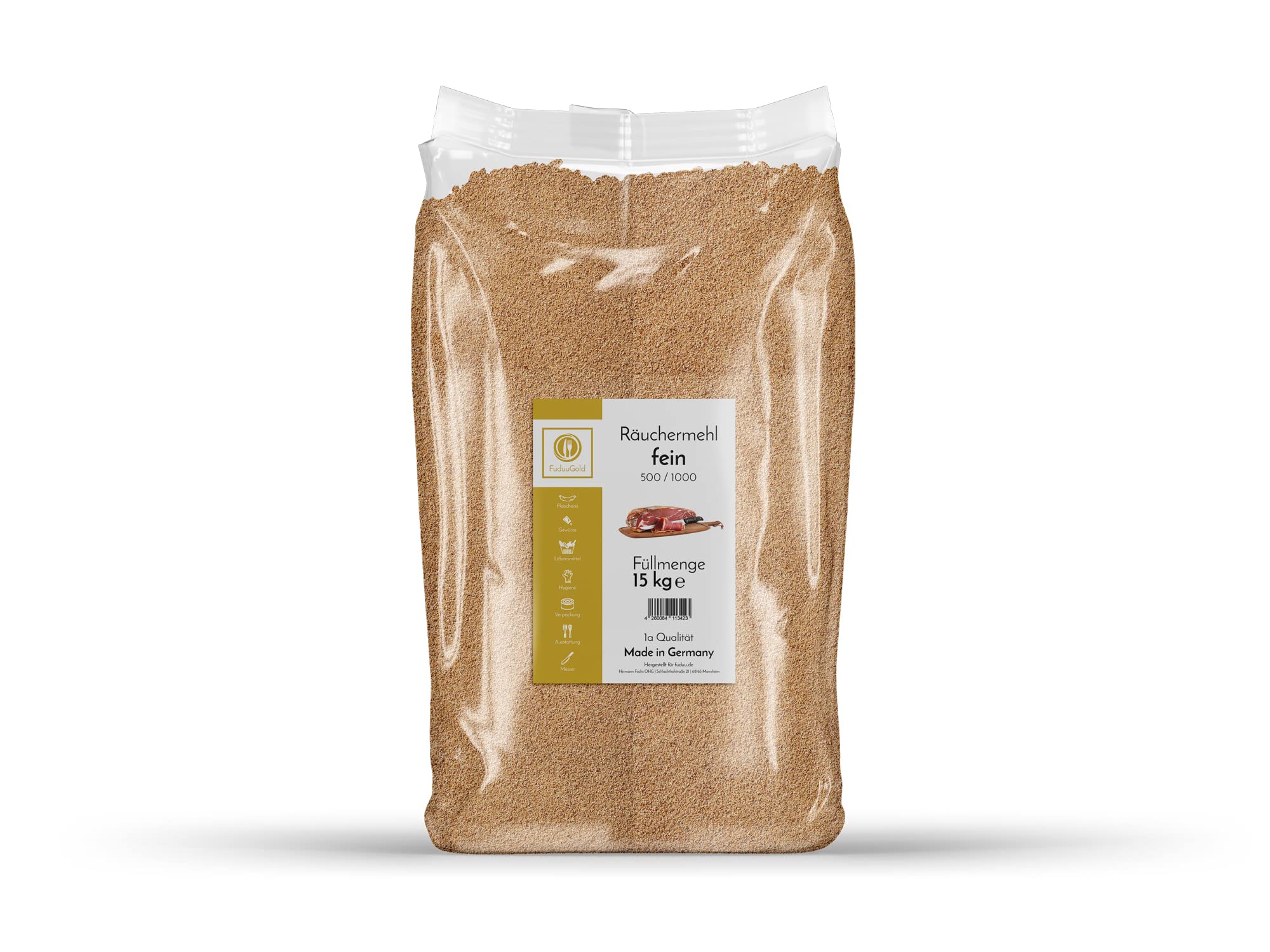 Fuduu Gold - Räuchermehl, HB 500/1000, fein, 15 kg Sack