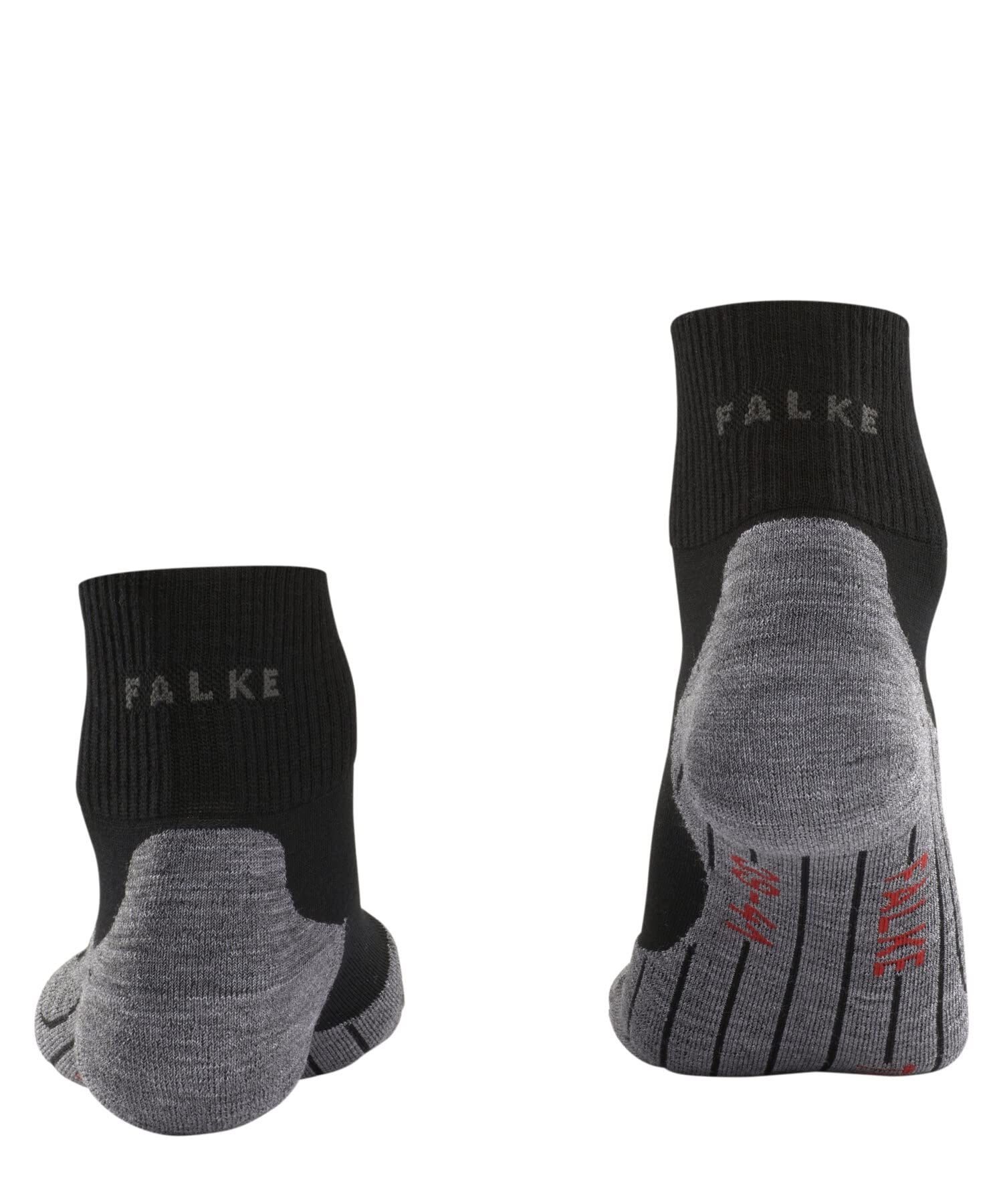 FALKE Mężczyźni Skarpety do wędrówek TK5 Wander Short M Sso wełna materiał funkcjonalny przeciw pęcherzom cienkie 1 Para, Czarny Black-Mix 3010, 46-48