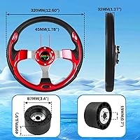 Vista 4 de RASTP - Volante de 12.6 pulgadas para barco con adaptador de eje de 3/4" para la mayoría de los barcos marinos, embarcaciones, yates, pontones