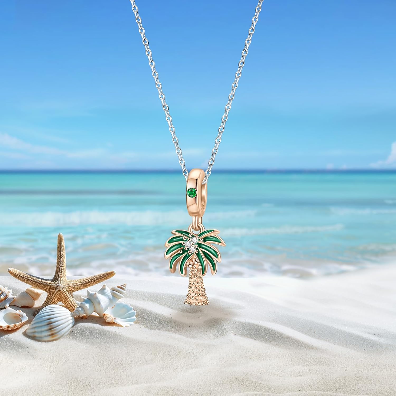 JIAYIQI 925 Sterling Silver Charms for Bracelets and Necklaces Mermaid Coffee USA Flag Christian Devil's Eye Charms Beads Jewelry for Women - Image 3