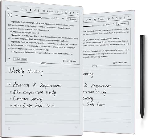 iFLYTEK AINOTE 2 Paper Tablet, 10.65" Electronic Notebook with Pen, Powered by ChatGPT