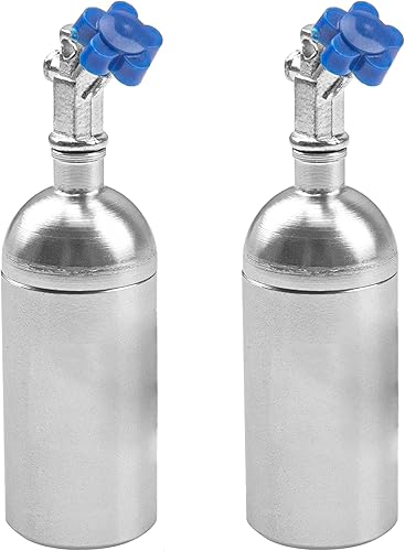 Paquete de 2 accesorios de decoración de botellas de nitrógeno a escala RC compatibles con Traxxas TRX4 Axial SCX10 RC4WD D90 Tamiya CC01 90046