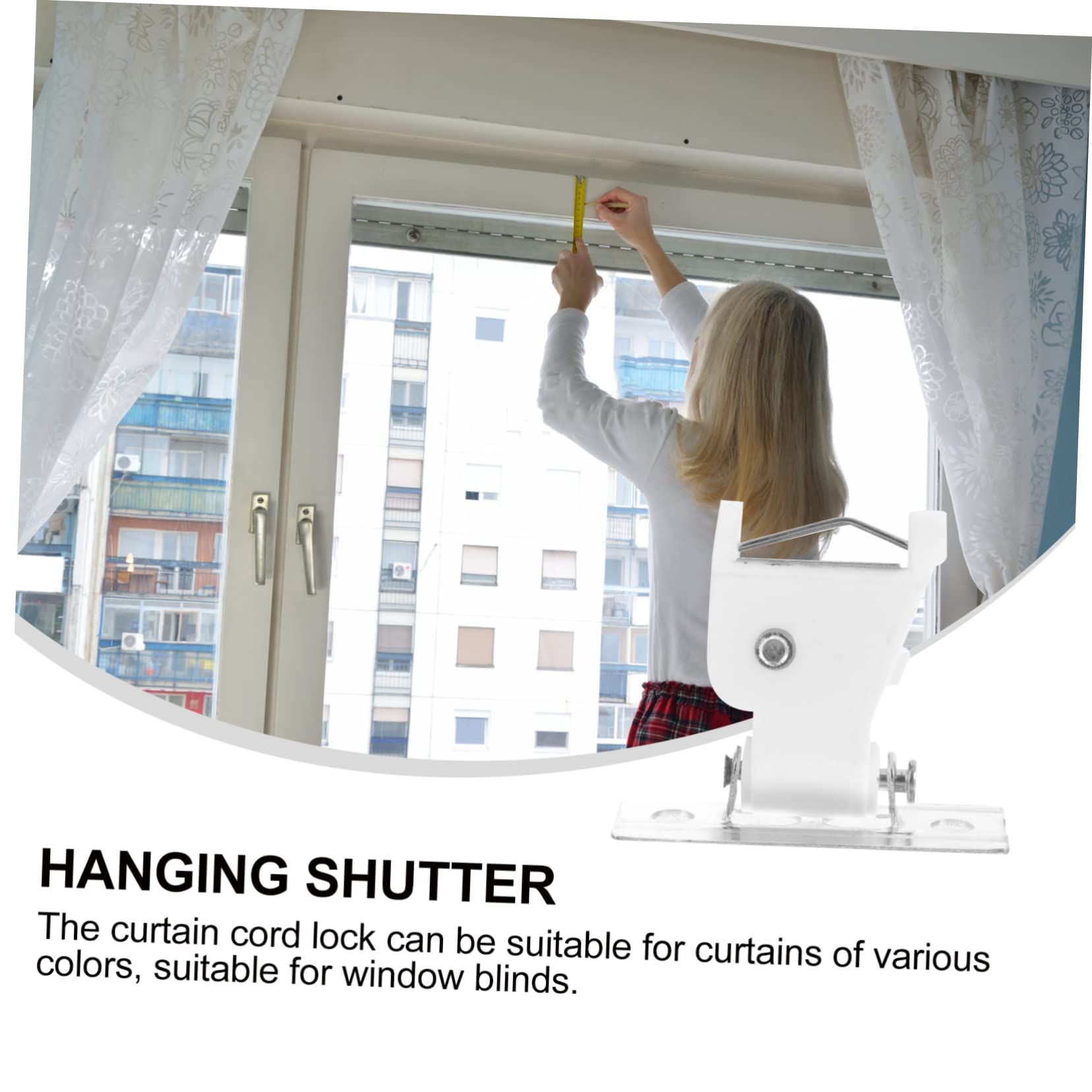 Happyyami 8 Sets Bamboo Curtain Cord Locks Cord Lock for Shade Simple Practical Easy to Install Enhance Privacy in Your Home