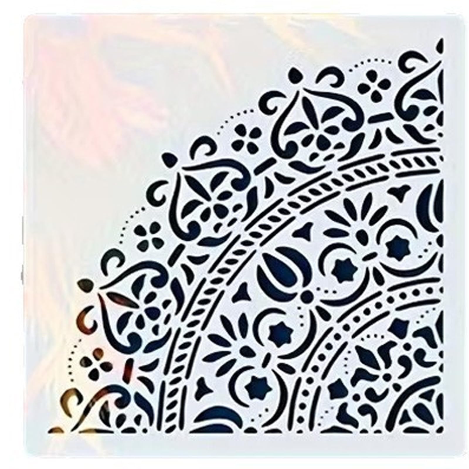 Oxxggkao Artistic Painting Floral Corner Stencil Multipurpose Border Template Furniture for Wood Canvas Fabric Floral Border Template