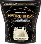 Hydromass Real Food Clean Gainer, Organic Carb Sources & Hydrolyzed Whey Protein Isolate, Vanilla Milkshake, 7.5lbs