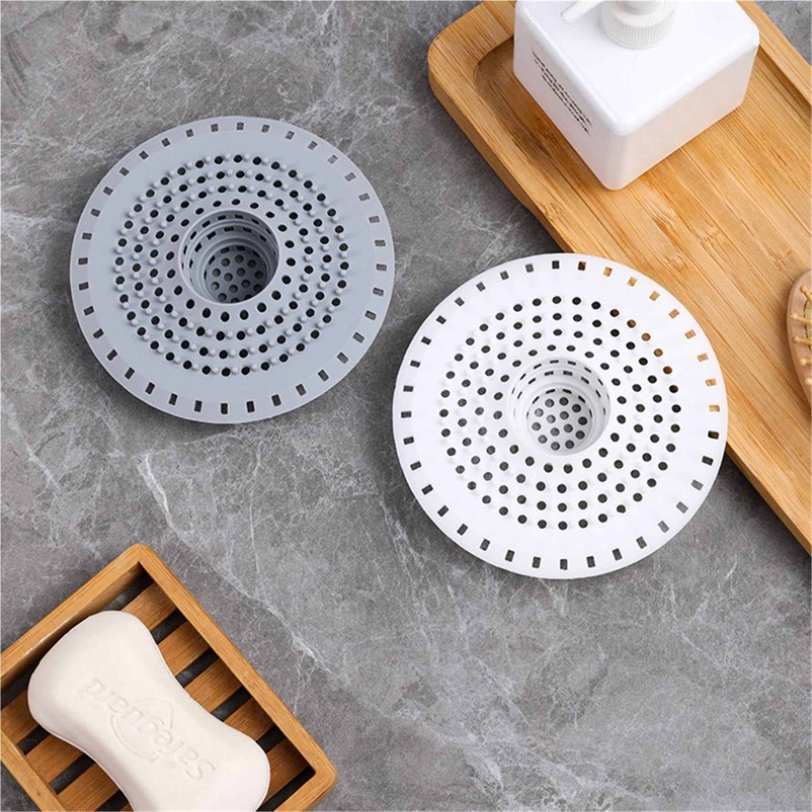 Filtro de Fregadero Cocina, Filtro for el Suelo la Ducha, colador Drenaje Silicona, coladores, recogedor Pelo for baño, 5 uds para Bañera,Ducha