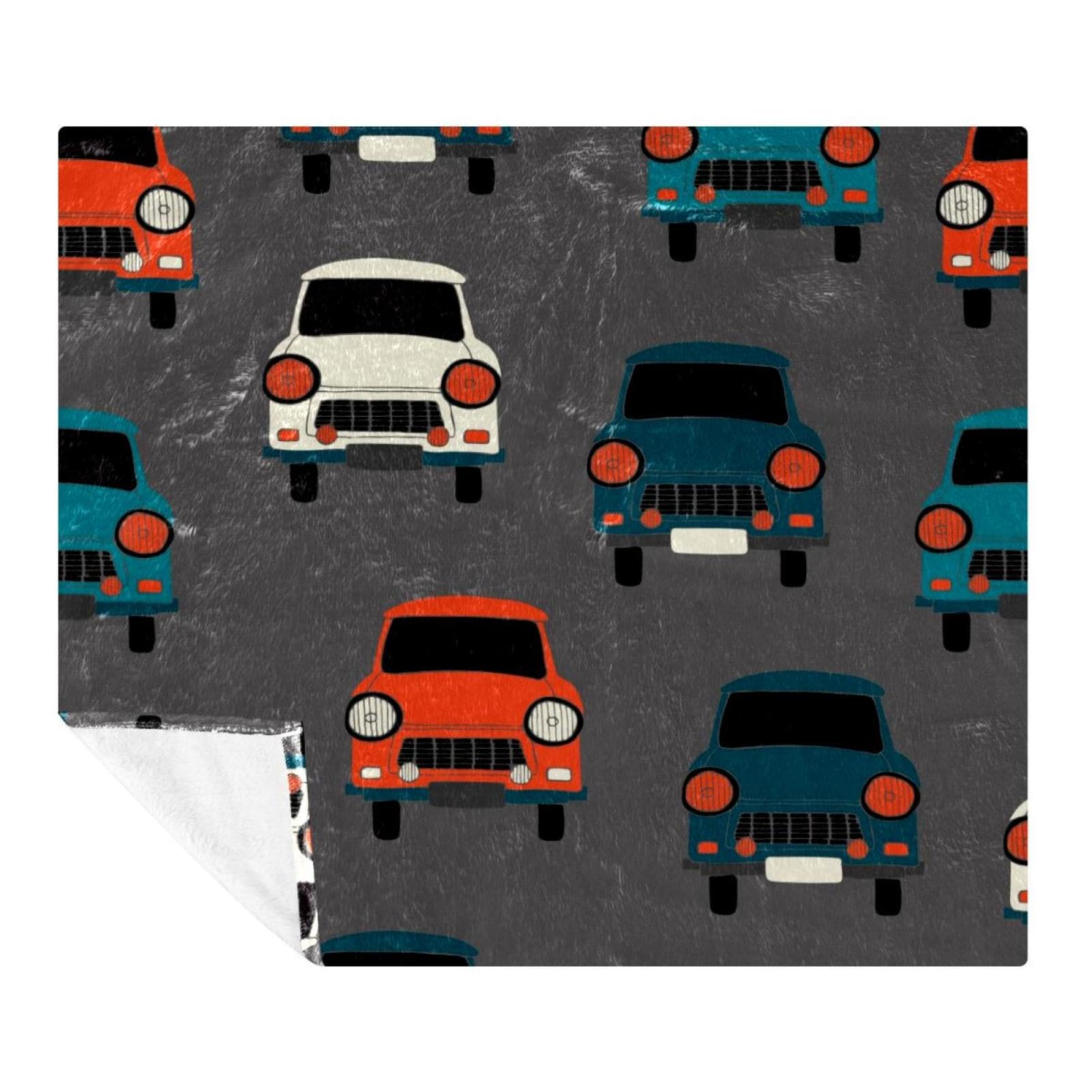 Couverture polaire pour canapé et lit, plaid voitures 150x130cm