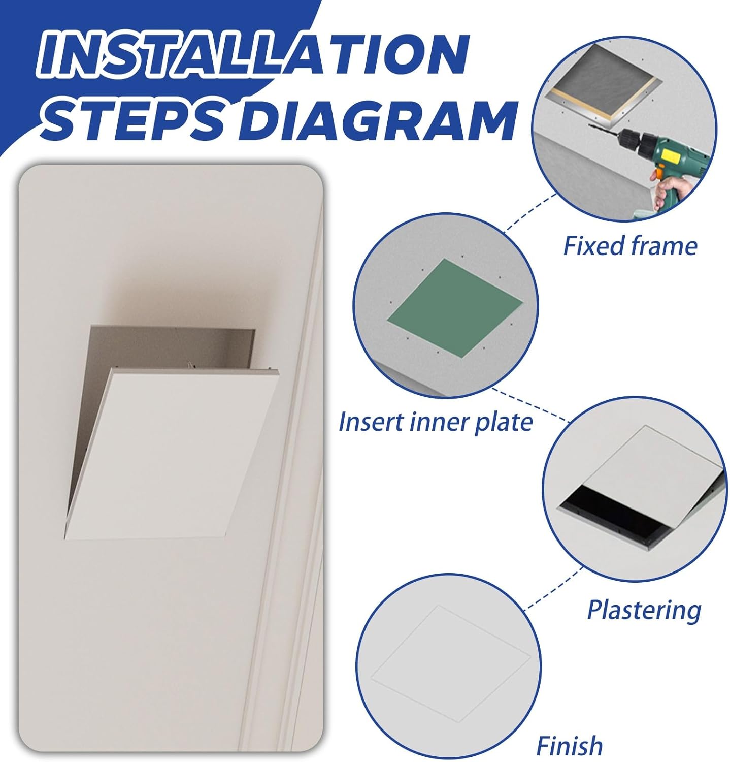 Small Wall Access Panel for Drywall Crawl Space Door with Hinge,Ceiling Access Panel,Attic Concealed Door