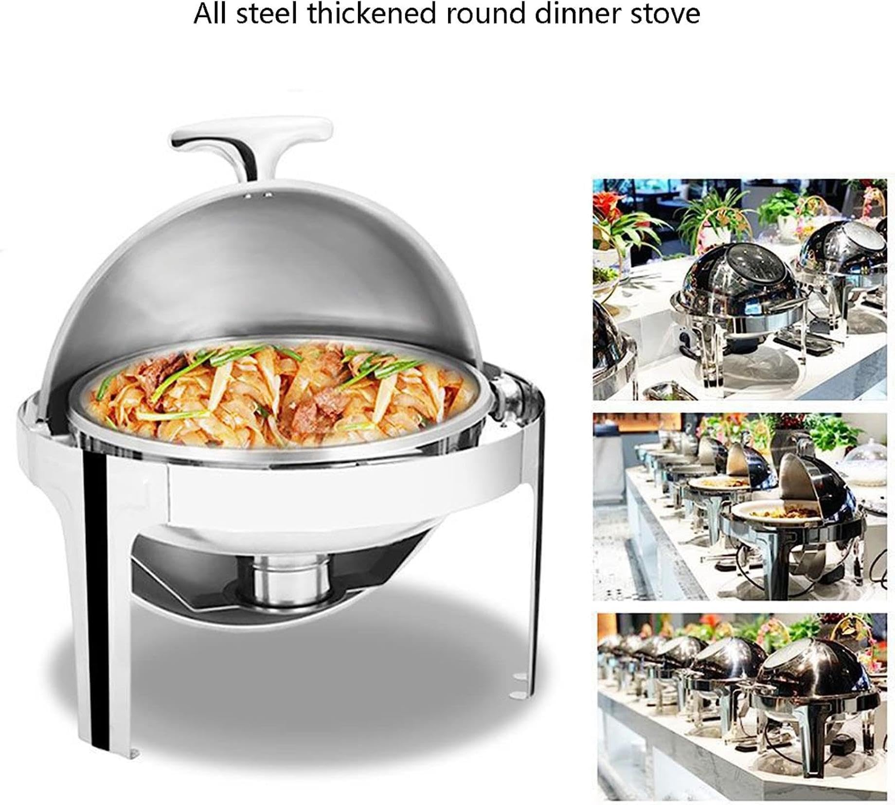 Calentador de Comida para bufé - Placa calefactora de Acero Inoxidable para bufé, Bandeja calefactora para Fiestas, festividades y Entretenimiento, Bandeja calefactora para Catering (tamaño: