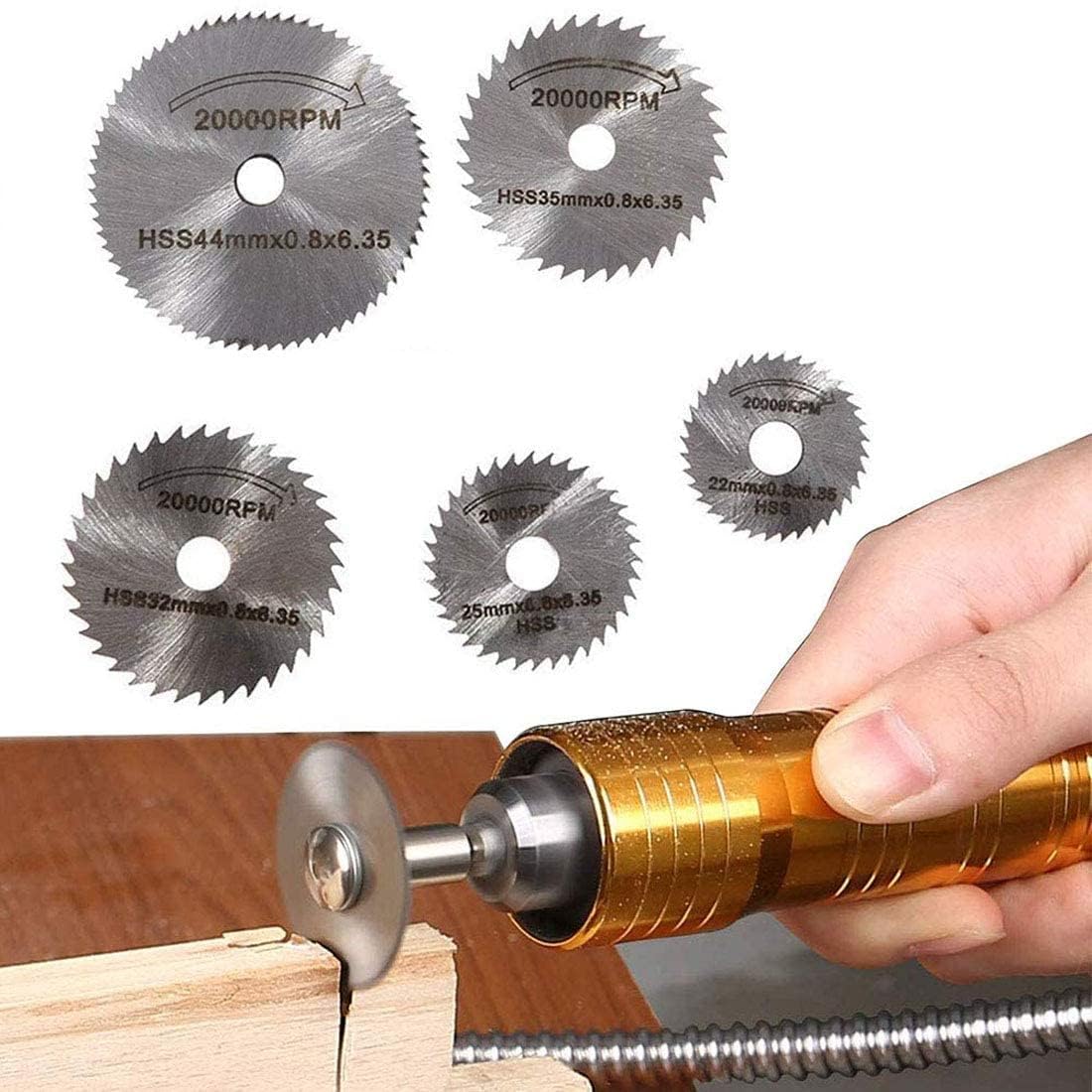 DIY Crafts On Rotary Drill Saw Blades, Steel Saw Disc Wheel Cutting Blades with 1/8" Straight Shank Mandrel for Rotary Drills Rotary + 1 Mandrel (Silver Stainless Steel Color, Pack Of 1 Kit)-picture-21