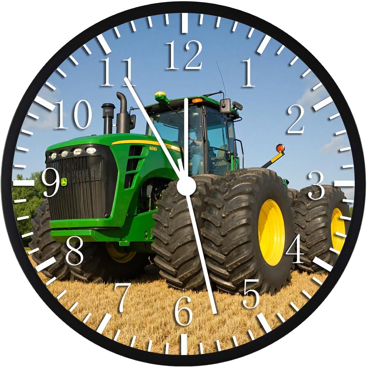 Frameless 12 Inches Large Clear Glass Face Silent Non-Ticking Nice for Farm Wall Clock Gift or Décor Y27