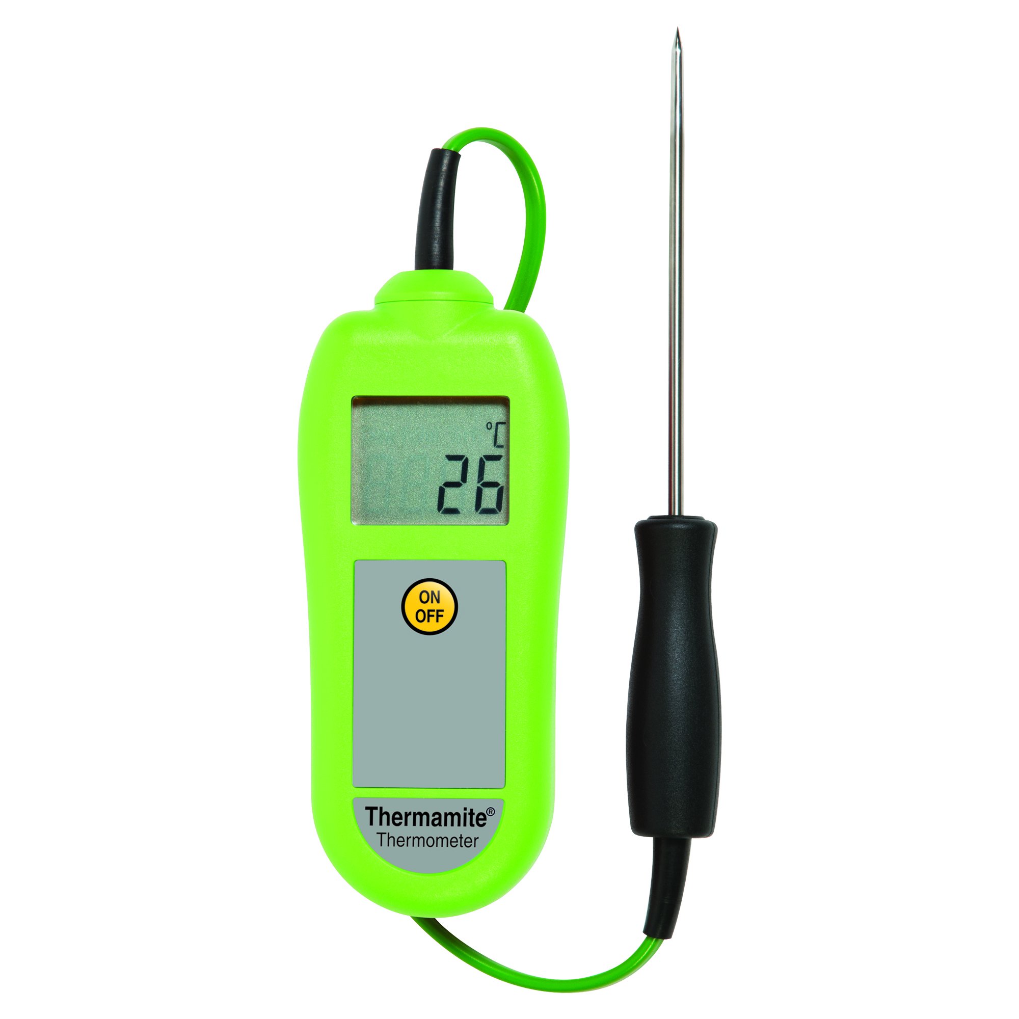 ETI 261-030 - Termómetro digital con sonda de alimentación, color verde