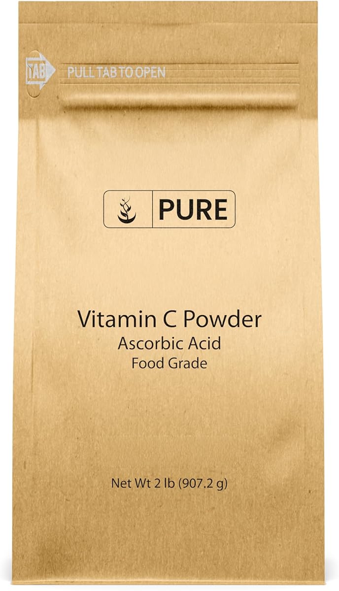 PURE ORIGINAL INGREDIENTS Vitamin C Powder (2 lb) Ascorbic Acid, Non GMO, Dietary Supplement