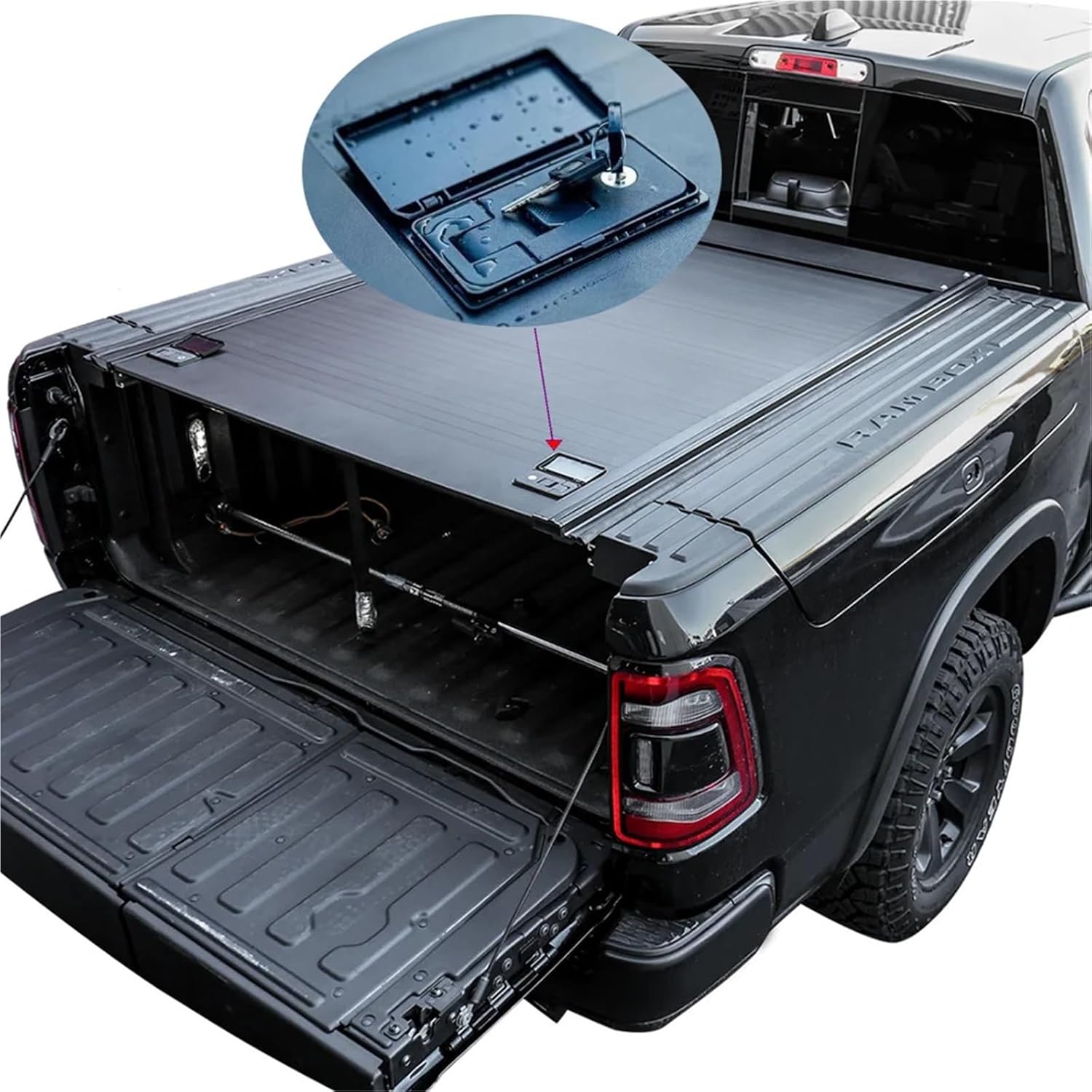 Roller Lid Shutter Pickup Truck Bed Cover Hard Aluminum Retractable Tonneau Cover for 2014-2024 Compatible with Isuzu D-Max