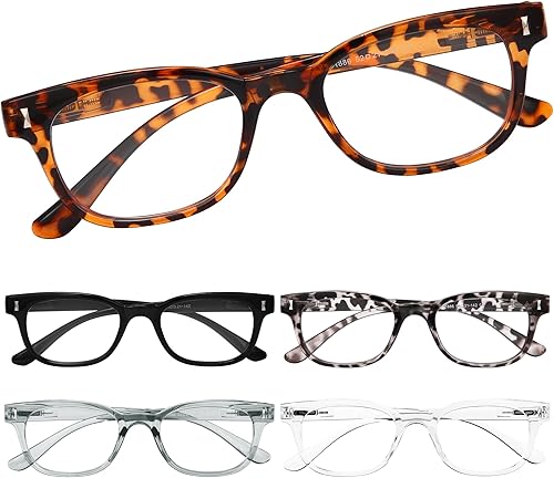 Miniatura 7 de BLS BLUES Gafas de lectura para mujereshombres, bloqueo de luz azul, para lectura frente al computador, antimigrañafatiga ocular, 5 unidades (flor