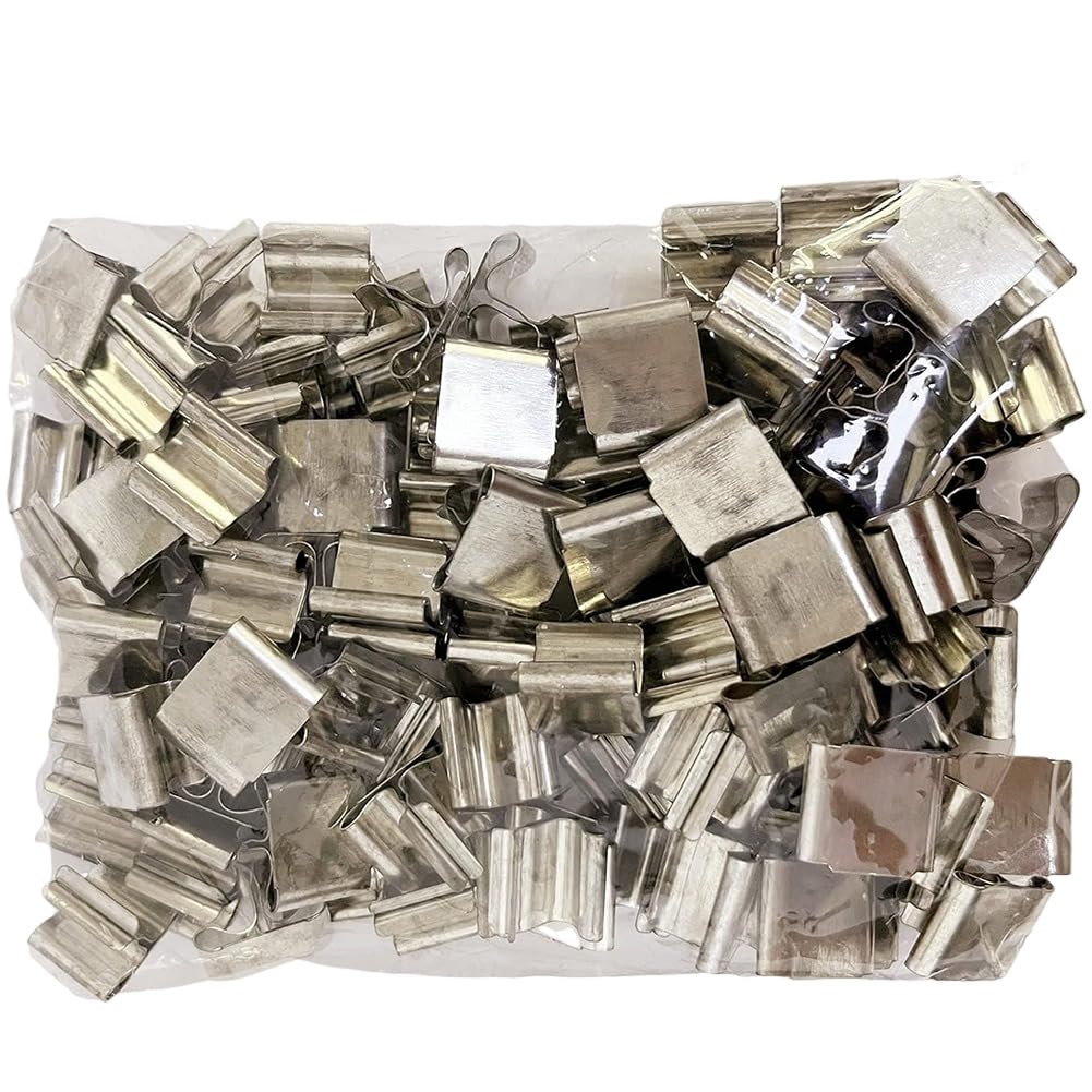 iFutniew 100 PCS Metal Wick Sustainer,Wick Holder for Wood Wick Candle