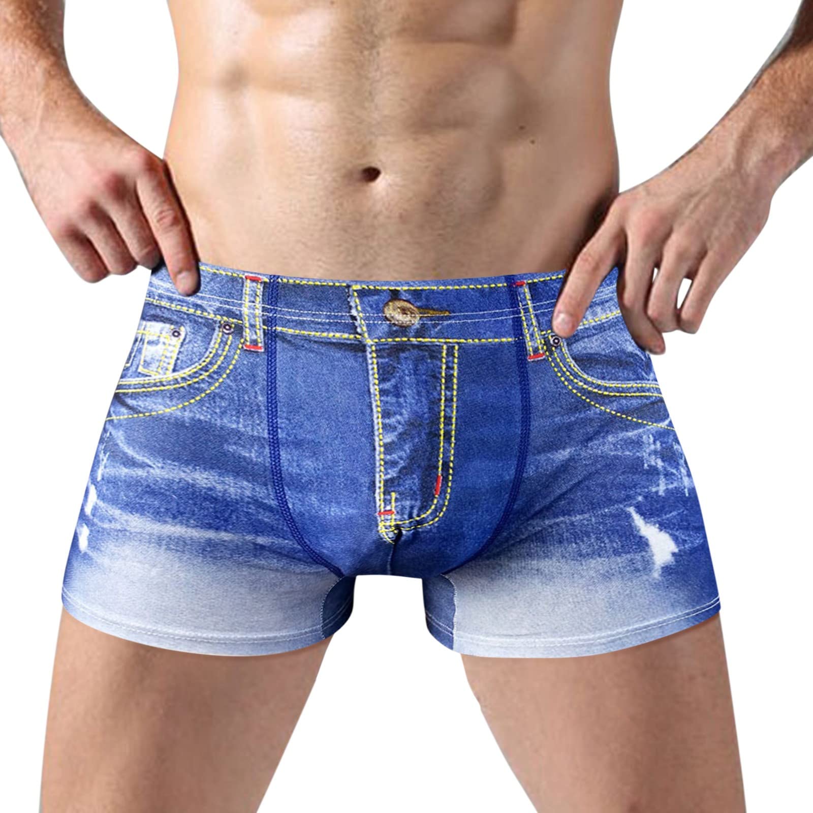 Calzoncillos divertidos para hombre con diseño denim original 8