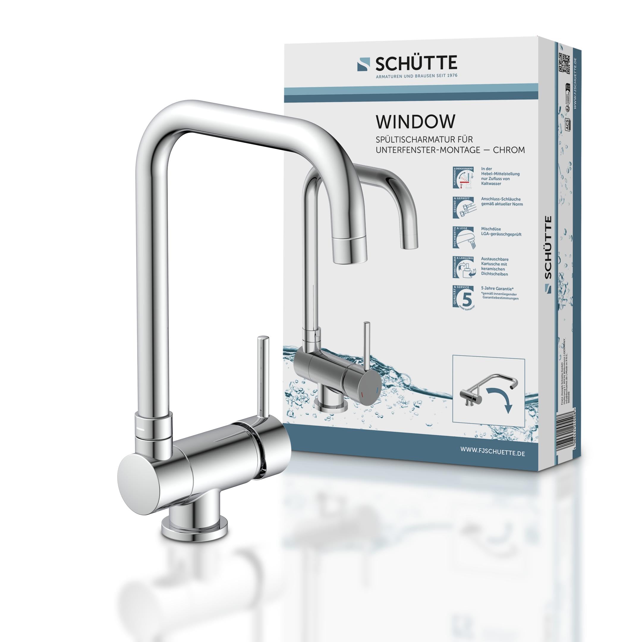 SCHÜTTE DESIGN RING Keukenkraan - Mengkraan - Met uittrekbare uitloop
