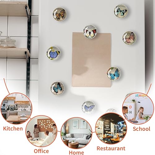 Miniatura 4 de 12 calcomanías magnéticas fuertes de vidrio para nevera, imanes de cristal para nevera, imanes fuertes para nevera, cocina, gabinete, lavavajillas,