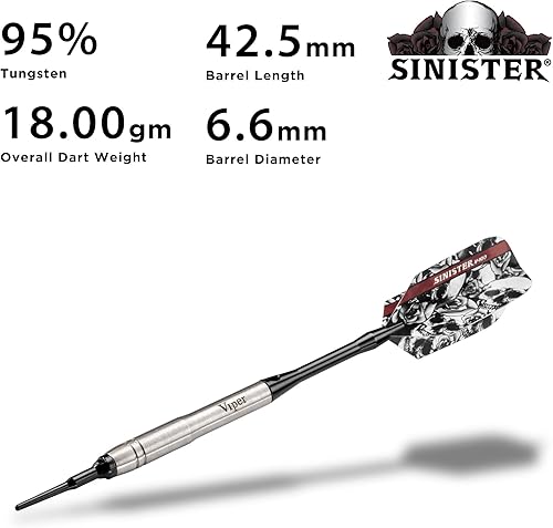 Miniatura 6 de Viper Dardos siniestros 95% tungsteno punta suave