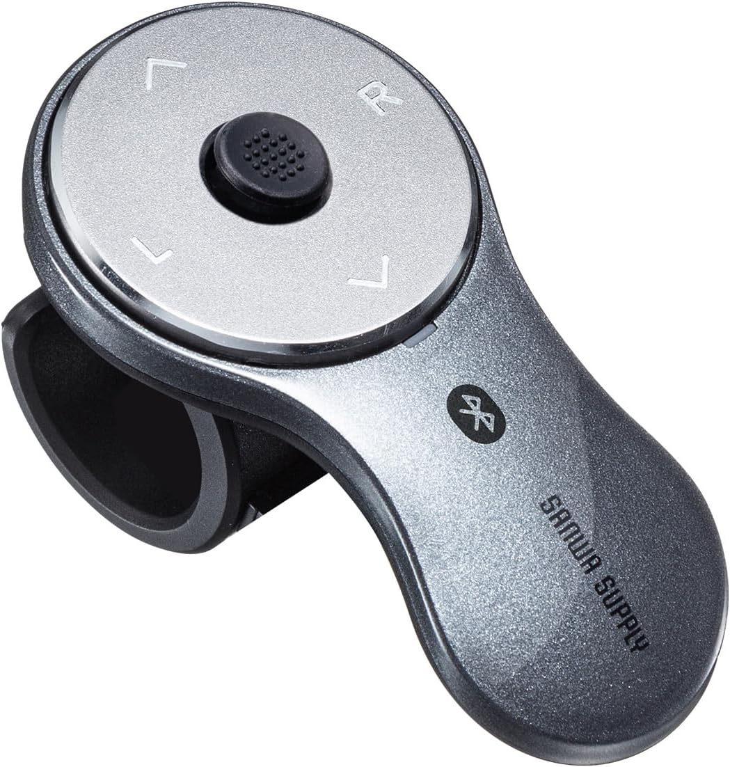 E-Supply Ring Mouse with Stick, Bluetooth Connection, 5 Buttons, USB Rechargeable, Finger Mouse, Aerial Mouse, Presentation Mouse, Gun Metallic EZ4-MABT156GM2