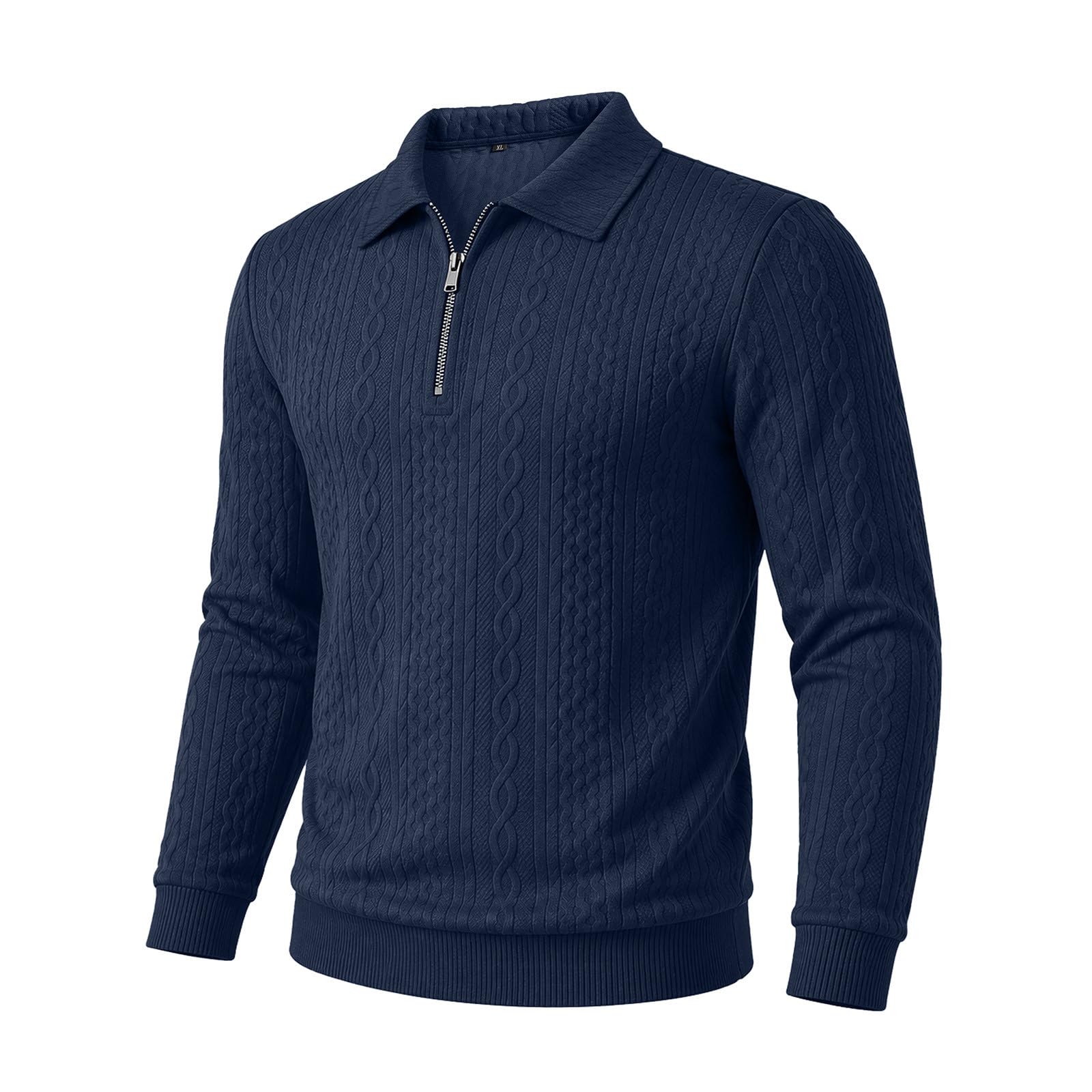 Polo Homme Manche Longue Habit Décontracté Polo Manche Longue Homme Classique Haut Régulière Tee Shirt Basique Vêtements Respirant Vetement Régulière Habit Plage Haut Doux Vêtements Basique Vetement