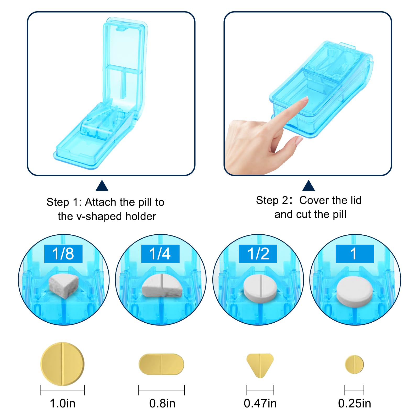 Pilulier mensuel 2 fois par jour, pilulier de voyage avec étiquettes et coupe-pilules, organiseur de médicaments avec compartiments de 31 jours, étui de rangement portable pour vitamines avec