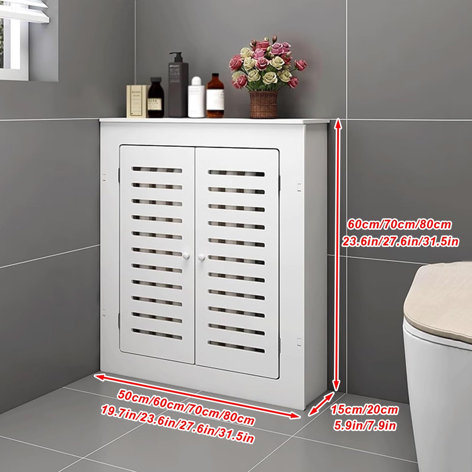 Pokrowce na grzejniki do domowego biura trójstronna płyta MDF z żaluzjami szafka wentylowana osłona bez dziurkowania instalacja (79 x 79 x 15 cm) stylowe rozwiązanie grzewcze