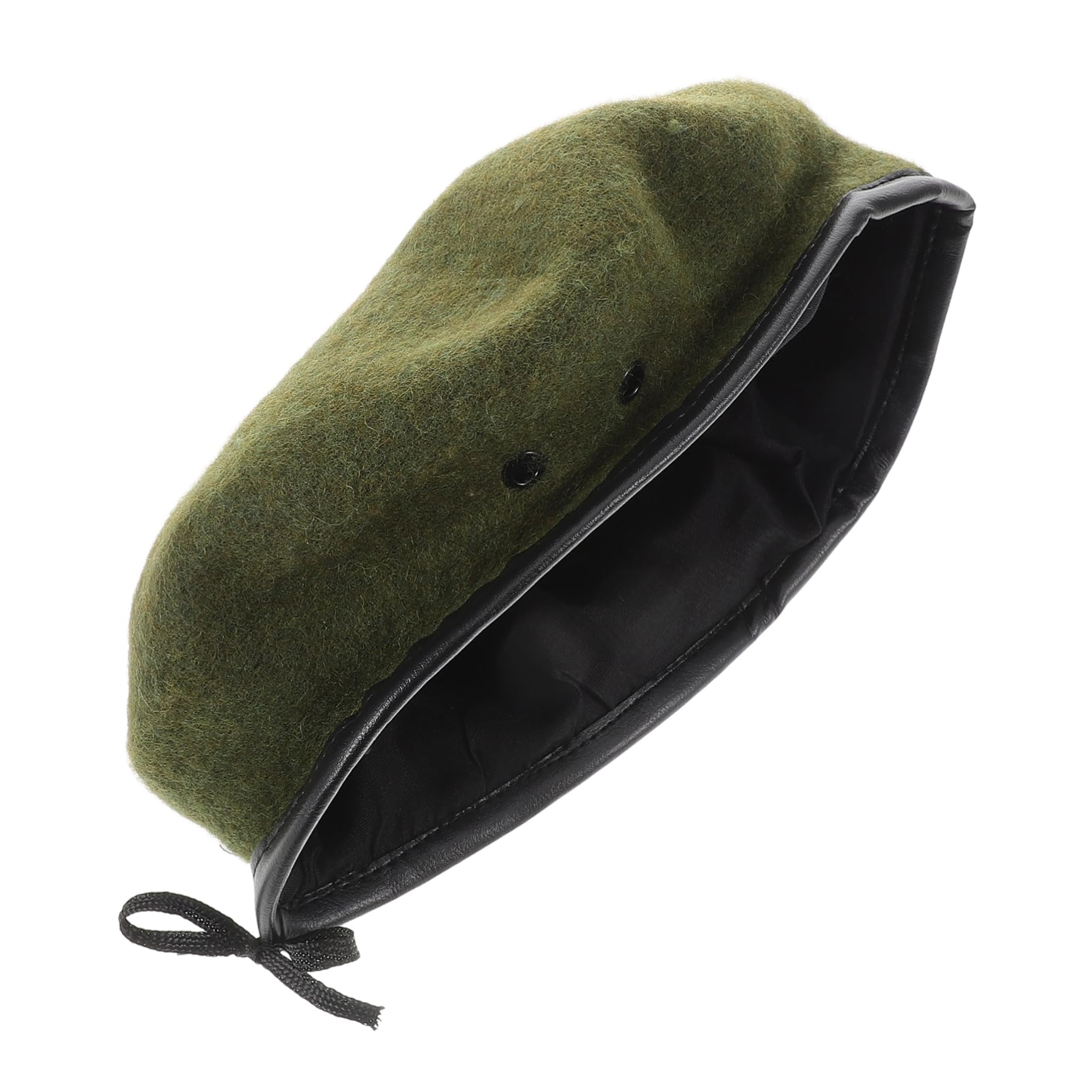 Ipetboom Retro Beret Hat Ladies Men's Warm Woolen Berets Classic French Style Vintage Cap for Cold Weather Olive Green