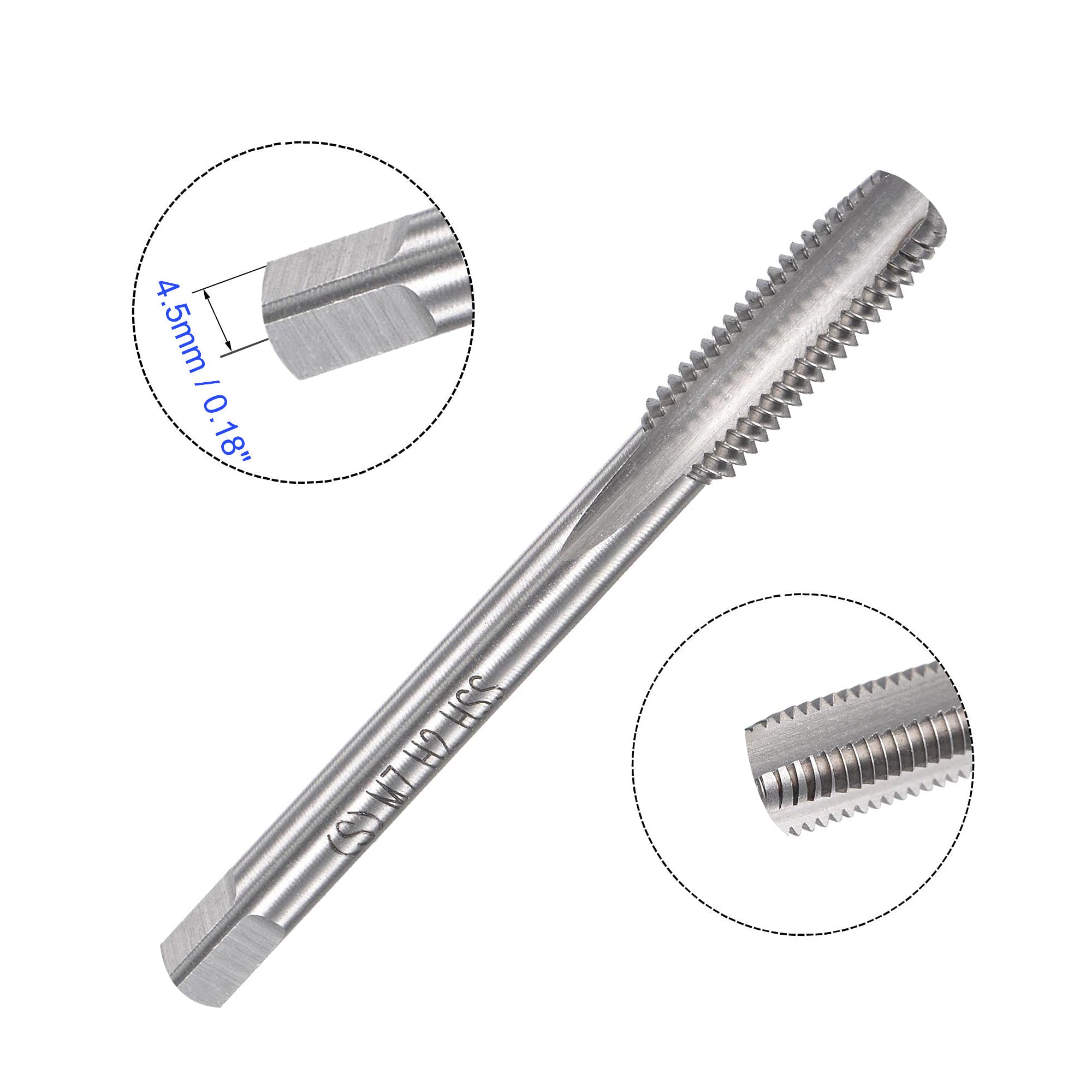 TOP-VIGOR M7 x 1mm Metric Tap and Die Set, Machine Thread Screw Tap with Round Threading Die - Image 3