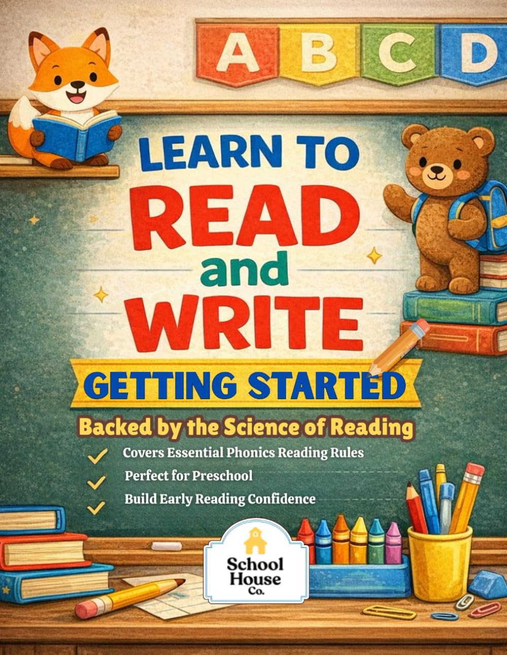 Learn to Read and Write: Pre-K Edition (Level 1): A Fun Phonics Workbook for Preschoolers to Master Letters, CVC Words, and Early Writing Skills