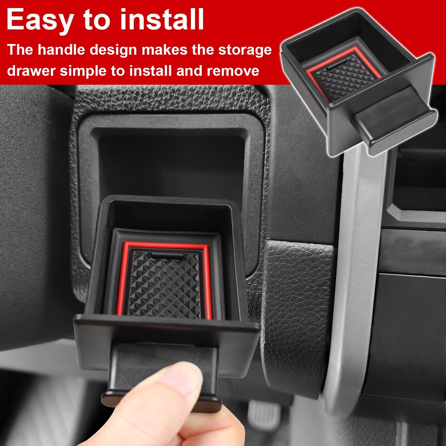 Drivers Side Dashboard Storage Drawer Tray Center Console Organizer Compatible With For Toyota Tacoma 2024-2026 Toyota 4Runner 2025-2026 Interior Cubby Drawer Organizer Tray Storage Box