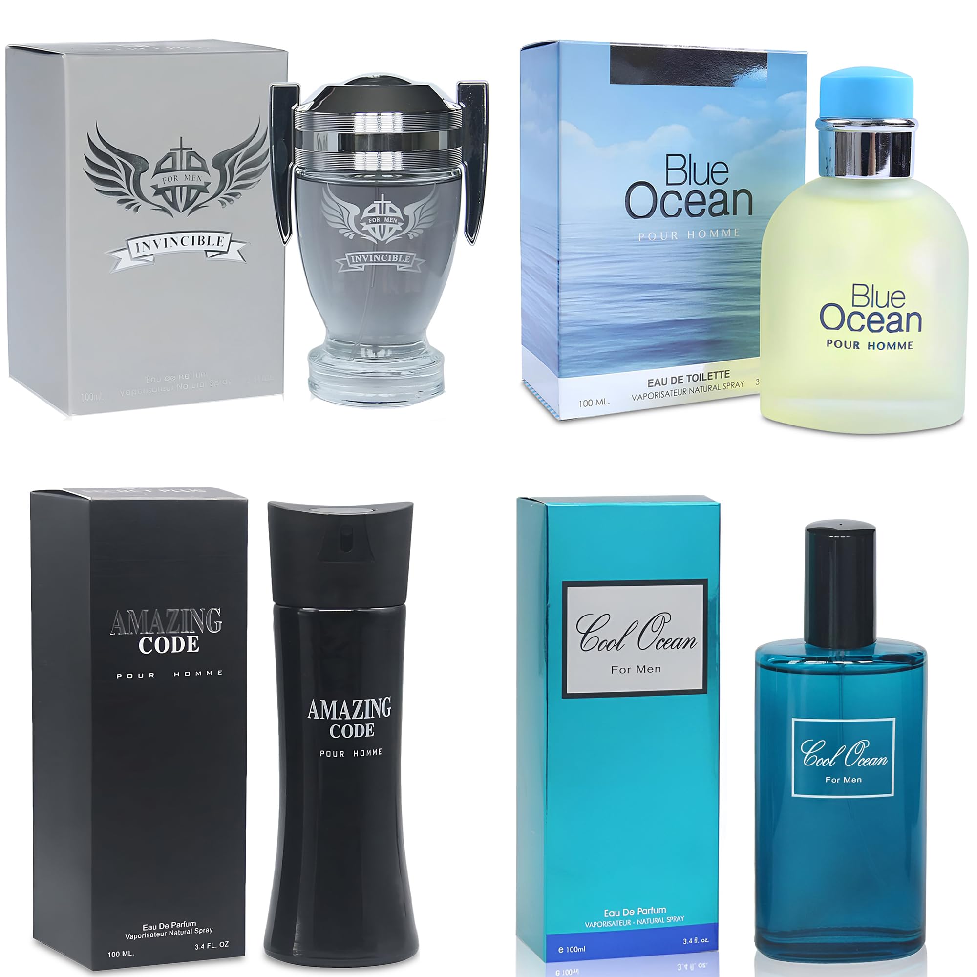 Amazon.com : A CENTER Men's Cologne Gift Set Include Blue Ocean