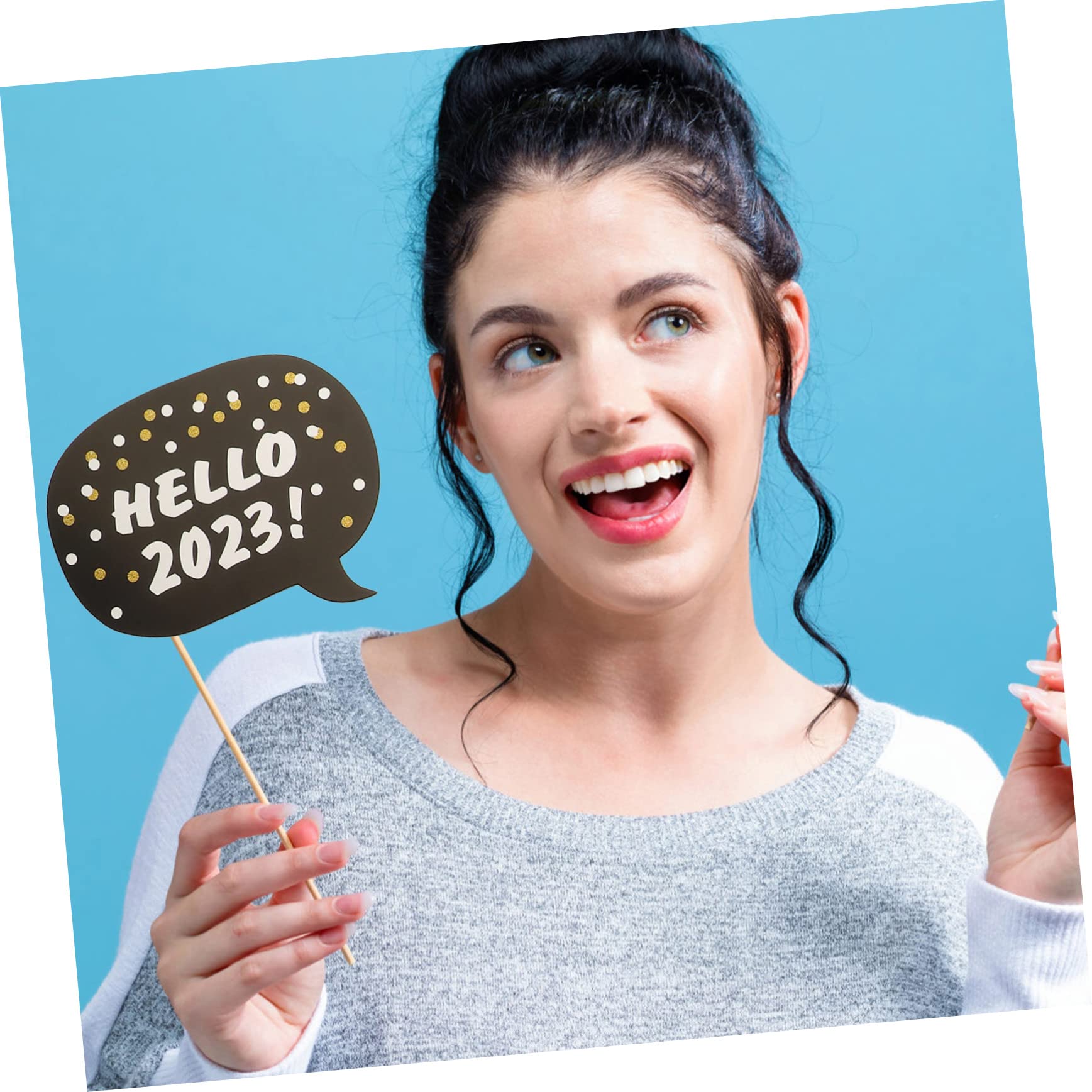 TOPBATHY 5 Sätze -Requisiten Für Das Neue Jahr Weihnachtsdekoration Requisiten Für Festival-fotoautomaten Requisiten Für Fotoautomaten Partyzubehör Für Silvester 2023 Papier