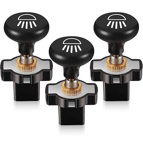 HESTYA Interruptor de luz para carrito de golf, 3 piezas, interruptor de luz de empuje de 12 voltios para carrito de golf, botón Push Pull Style