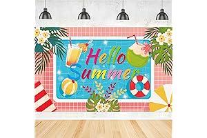 Hello Summer Backdrop Banner