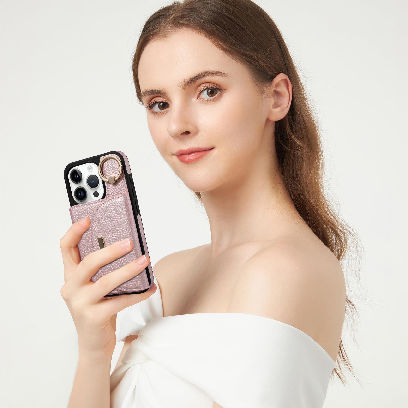Keallce IPhone 15 Pro Max Hülle – Mit RFID-Schutz, Ständer & Handschlaufe