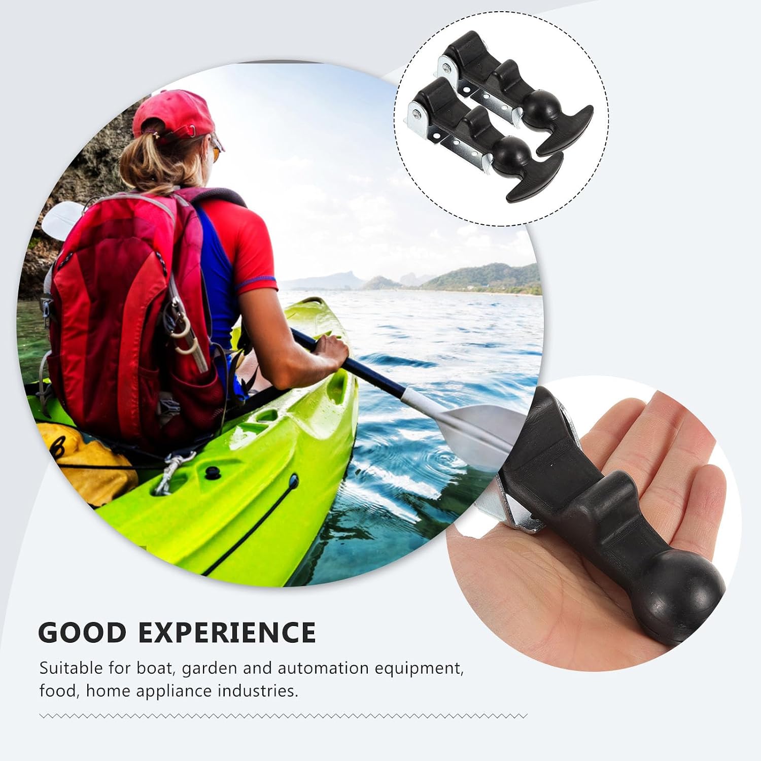 2pcs Black Rubber T Handle Draw Latch for Engine Covers