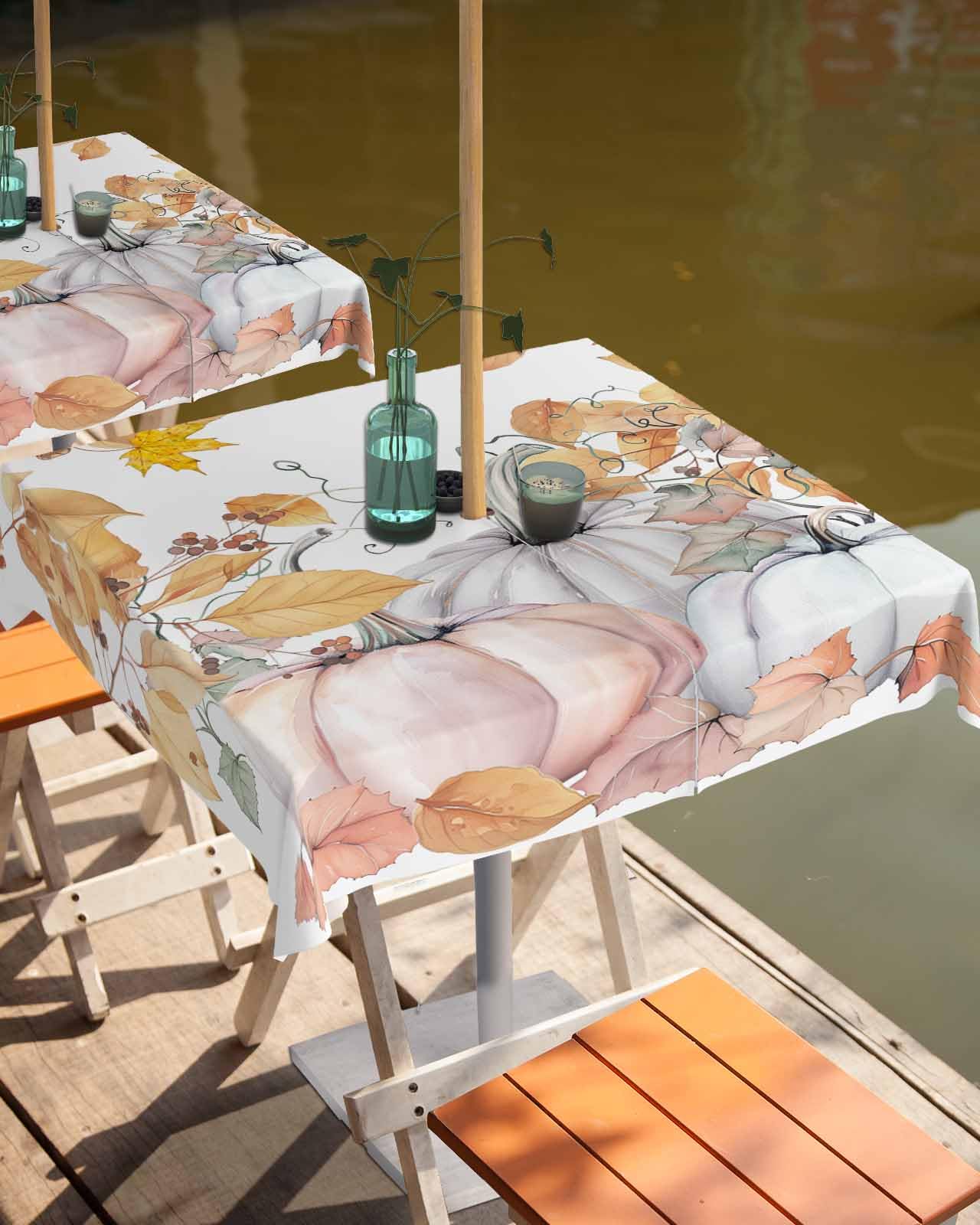 Fall Thanksgiving Outdoor Tablecloth 54