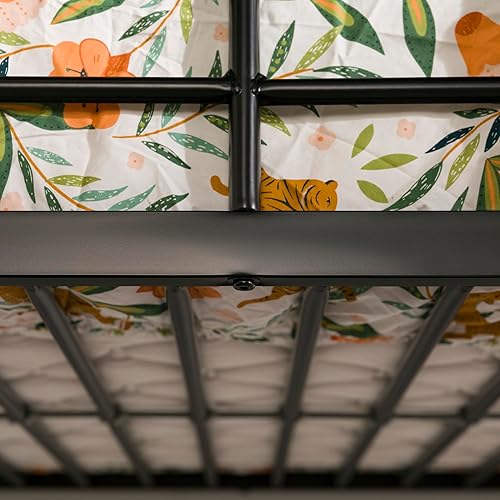 Miniatura 19 de Walker Edison - Litera metálica plateada en cama alta de tamaño individual con escalera, para escritorio y juegos de computadora plateado,Negro