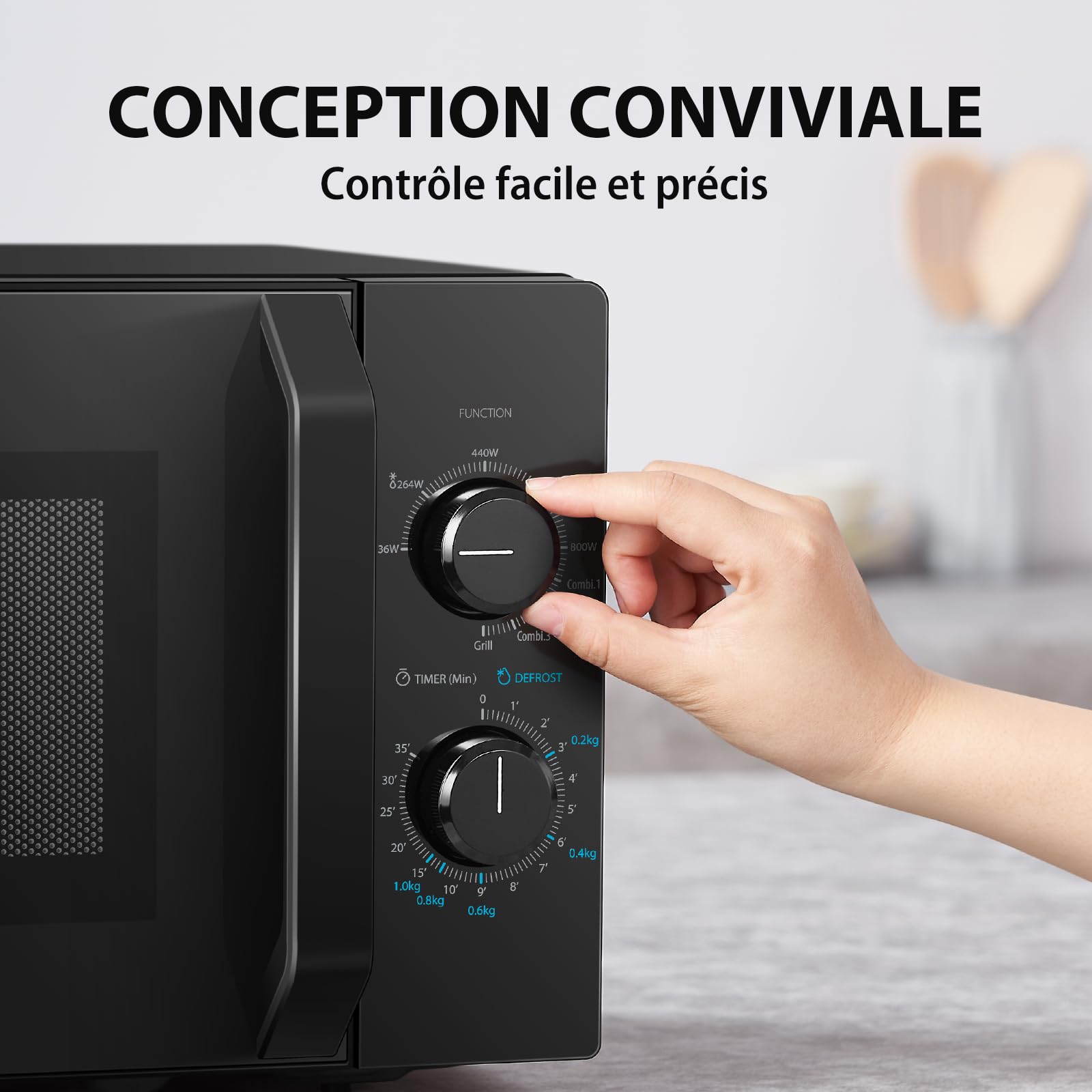 Micro-ondes grill pose libre - TOSHIBA - MW2-MG20P(BK) - Noir - 20L - 800W - Grill 1000W