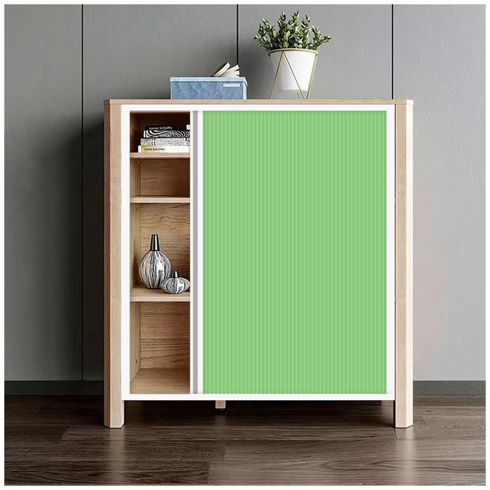 Plissee nid d'abeille 80x140cm vert panneau d'intimité sans perçage pour cuisine