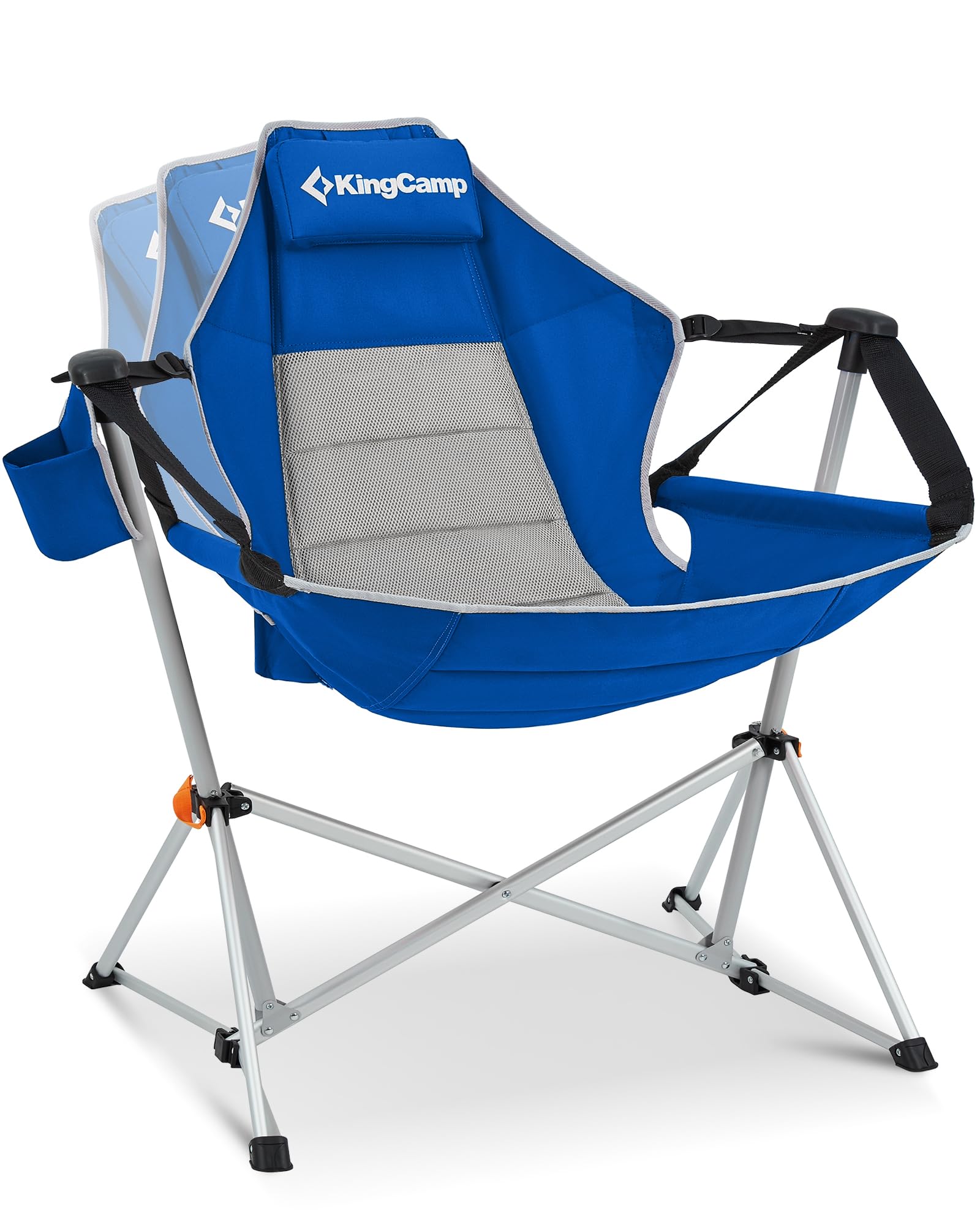KingCamp Hammock Camping Chair, Swinging Portable Folding Camp Chairs for Adults Max 400lbs Heavy Duty Foldable Oversized Rocker with Aluminum Alloy Frame Cup Holder for Outdoor Beach Patio Sport